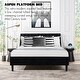 preview thumbnail 46 of 202, Aspen Mid-Century Modern Performance Fabric Low Profile Upholstered Platform Bed Anthracite Black - Velvet - Queen