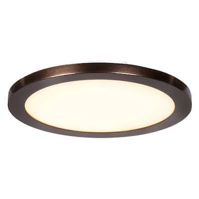Access Lighting Disc - LED Round Flush Mount - Large - Bronze Finish - Acrylic Lens