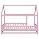 preview thumbnail 5 of 11, Kids and Baby Twin Size Wooden Bed House Bed with House Roof Frame
