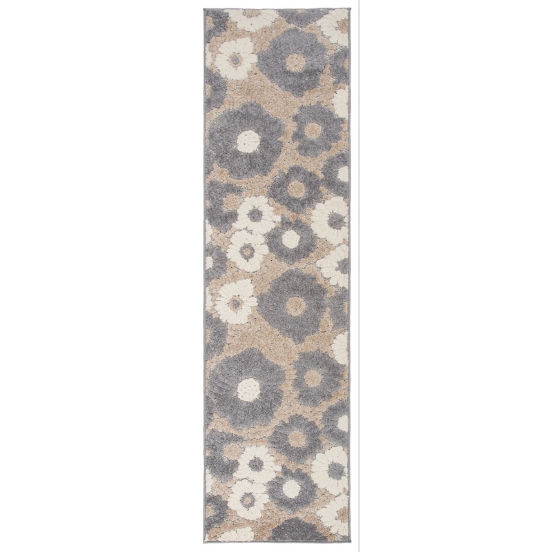 World Rug Gallery Palermo Modern Floral Indoor/Outdoor Area Rug