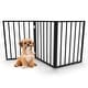 preview thumbnail 7 of 24, 3-Panel Indoor Foldable Dog Gate - 54x24-Inch Wood Freestanding Pet Fence Black