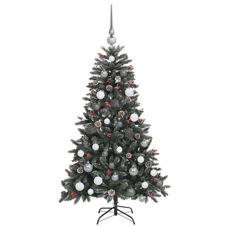 vidaXL Christmas Tree Decoration Artificial Xmas Tree with Stand Green PVC