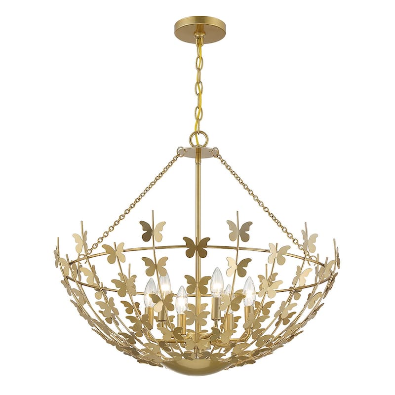 Savoy House 7-4199-6 Birch 6 Light 28" Wide Taper Candle Abstract