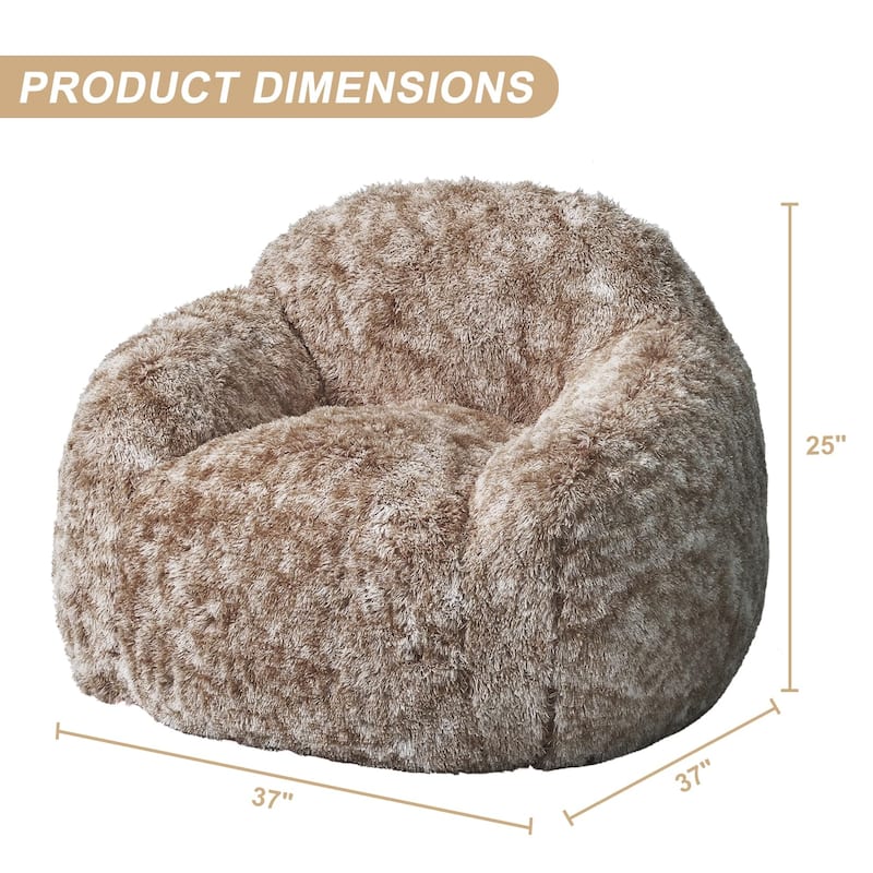 Bean Bag Chair, Plush Armrest Beanbag Sofa, Cozy Lounge Seat