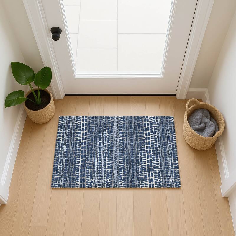 Machine Washable Indoor/ Outdoor Modern Winfield Chantille Rug