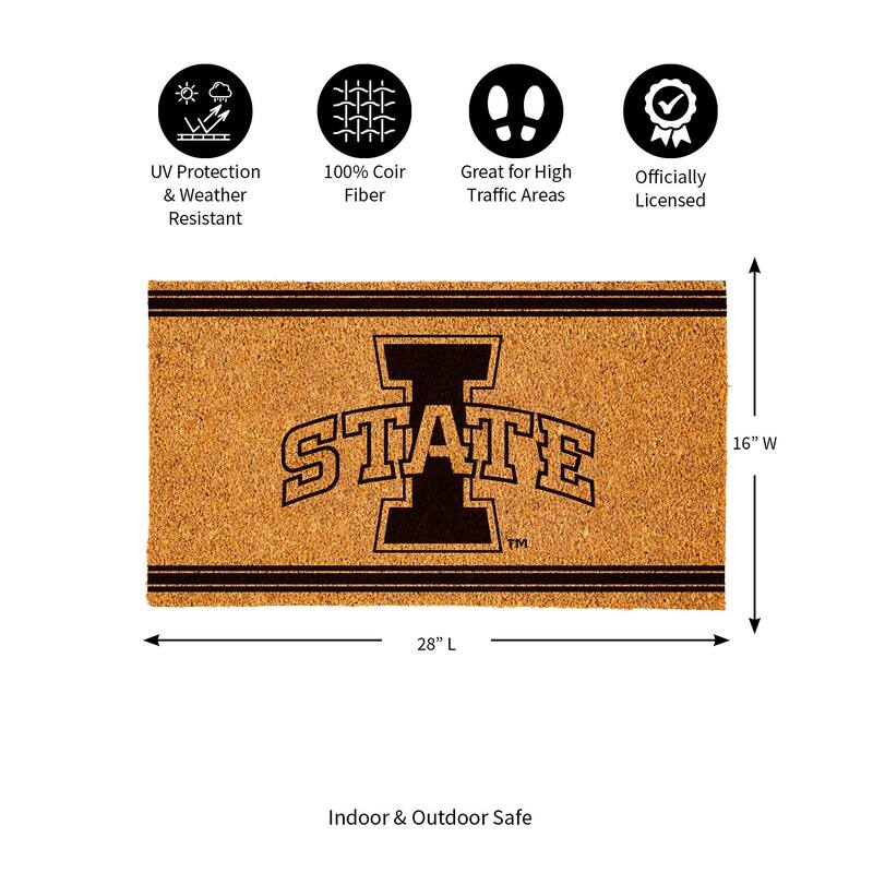 28 in. x 16 in. Iowa State University, Coir Mat