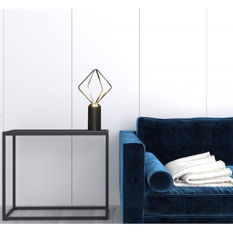 20 Inch Silver Geometric Pedestal Table Desk Lamp with LED Bulb - 12” x 12” x 19.50”