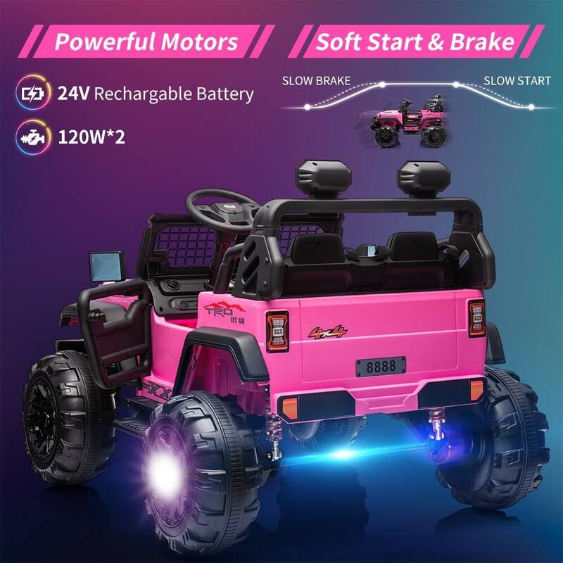 24V 9Ah Kids Ride On 2 Seaters Electric Car with Remote Control