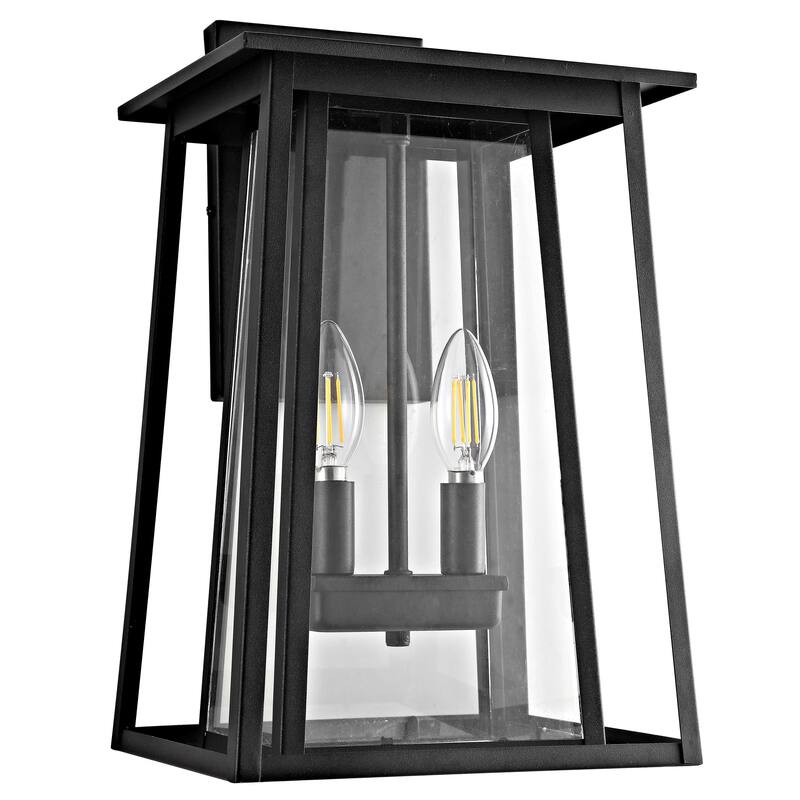 SAFAVIEH Velza Outdoor Wall Lantern - 9"x8.3"x15" - 9"W x 8"D x 15"H