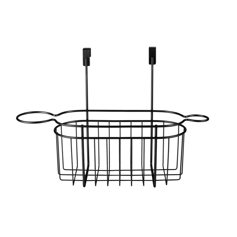 Bath Bliss Over the Cabinet Hair Tool Organizer in Matte Black - 15.35"x 5"x 10.4"