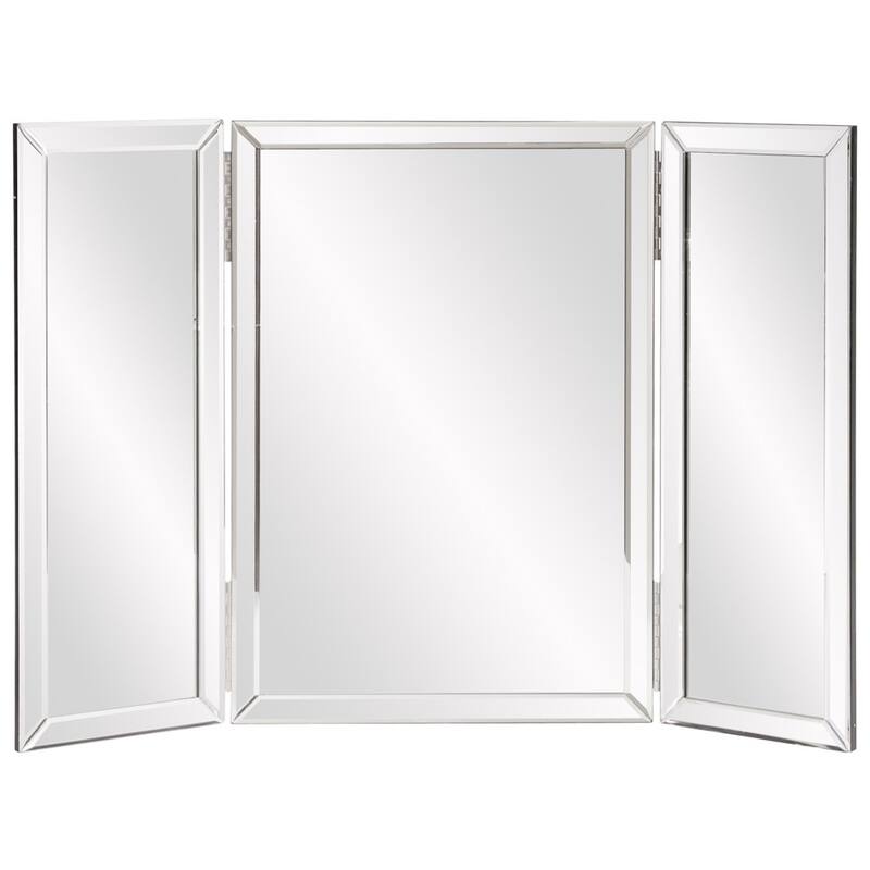 Three Part Hinged Vanity Tabletop Mirror - 31" W x 1" D x 21" H