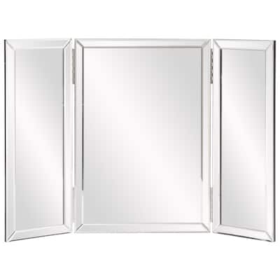 Three Part Hinged Vanity Tabletop Mirror - 31" W x 1" D x 21" H