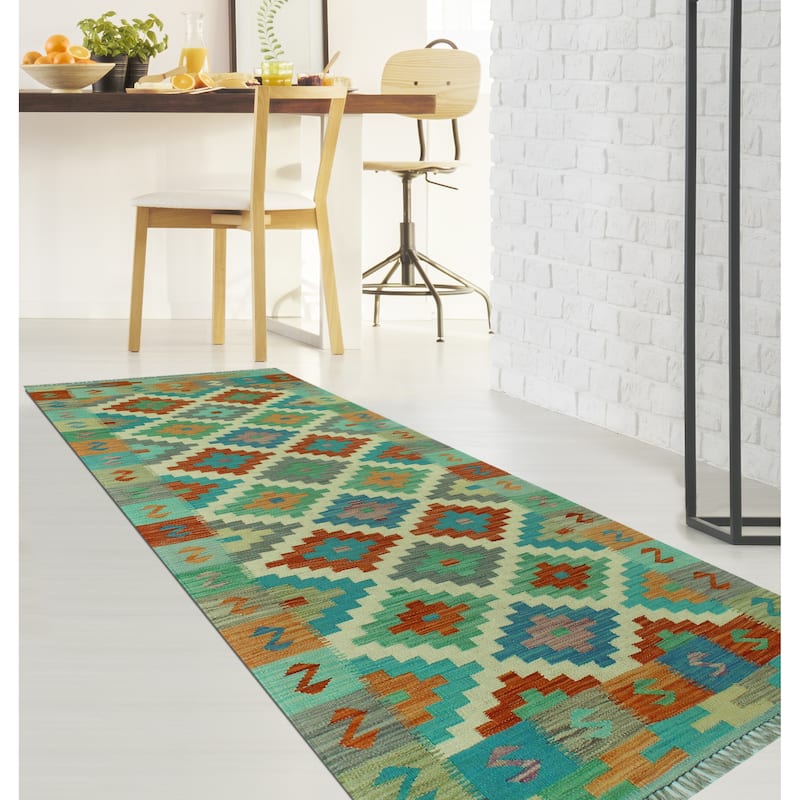 Sangat Flatweave Dana Ivory/Rust Runner - 2'9" x 8'4"