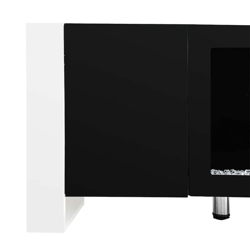 Modern TV Stand/High Gloss Entertainment Center with 2 Cabinets
