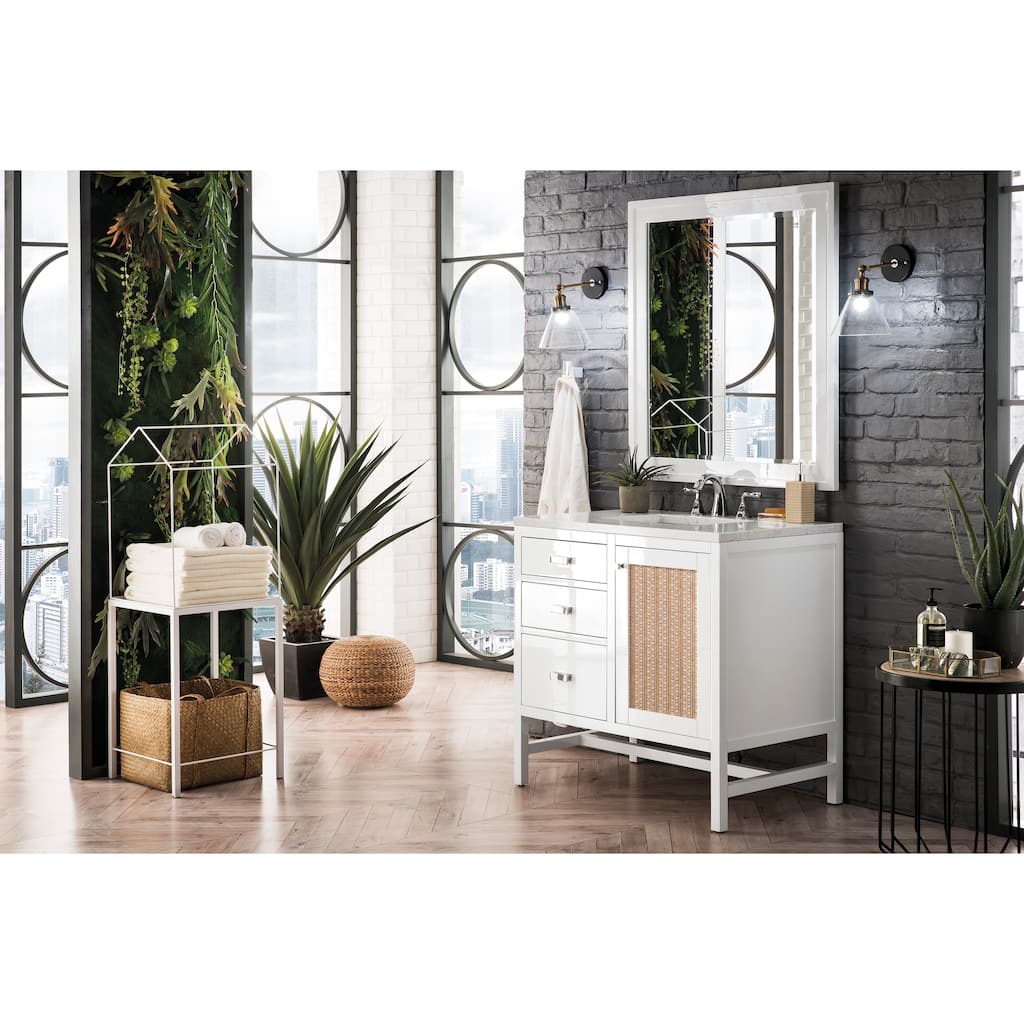 James Martin Vanities Addison 36" Single Vanity, Glossy White