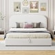 preview thumbnail 7 of 23, Full Size Teddy Upholstered Platform Bed with Hydraulic Storage System