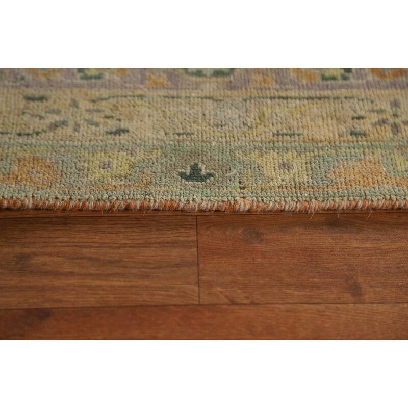 Hand Knotted Oriental 100% Wool Carpet Traditional Floral Purples Tabriz Area Rug - 12' 11'' X 9' 9''