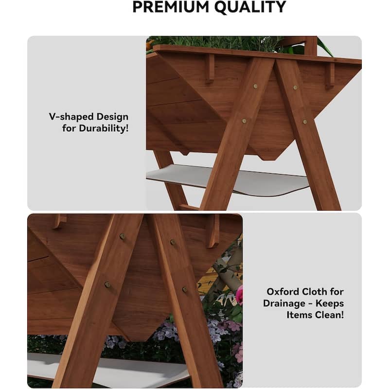52x30x54in Raised Garden Bed with Legs