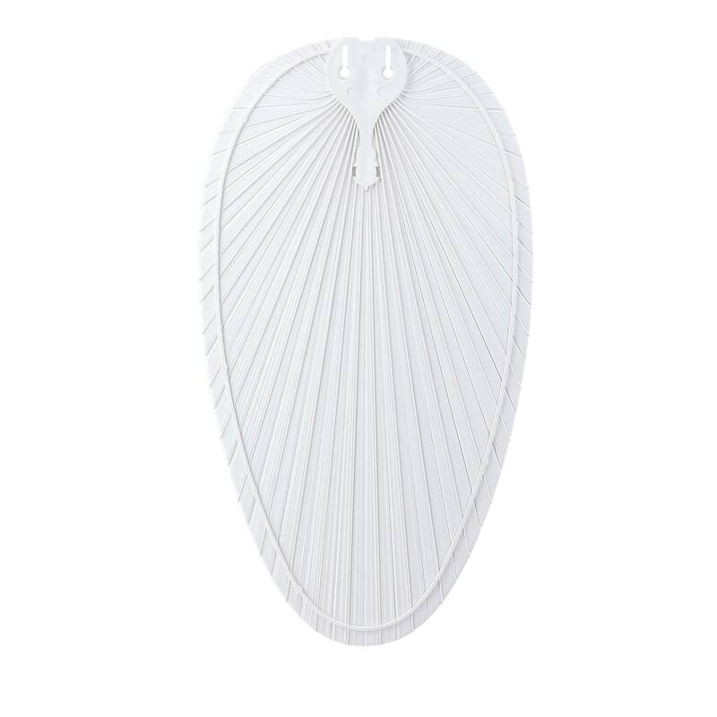 Islander DC 22 inch Indoor/Outdoor Ceiling Fan Narrow Oval Palm-Inspired Blades - Set of 5 - Matte White