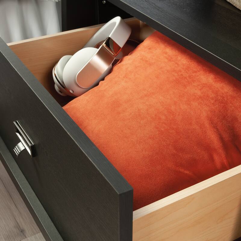 Wood Farmhouse Nightstand with 1 Drawer and Open Shelf