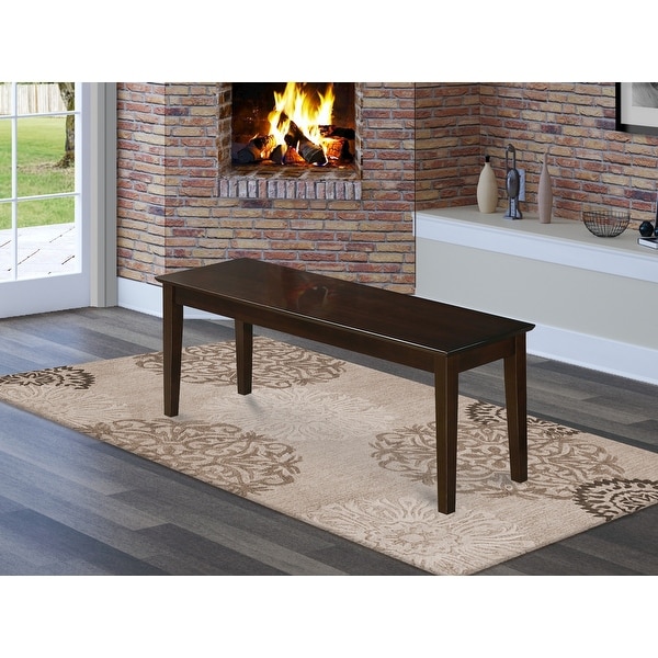 East West Furniture Lucien Wooden Seat Single Dining Bench (Finish Bench Option). Opens flyout.