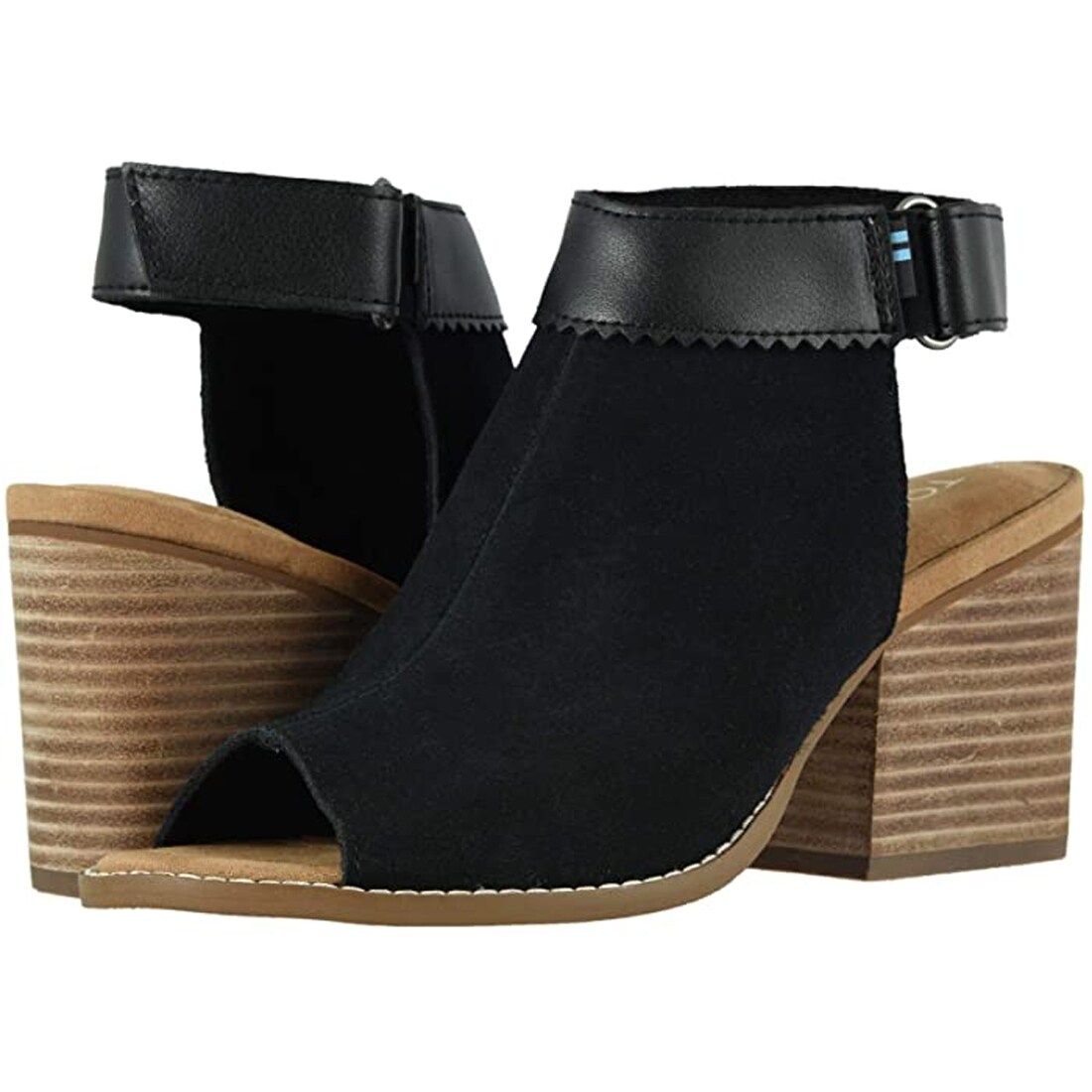 TOMS Grenada Sandal, Black Suede, 6.5