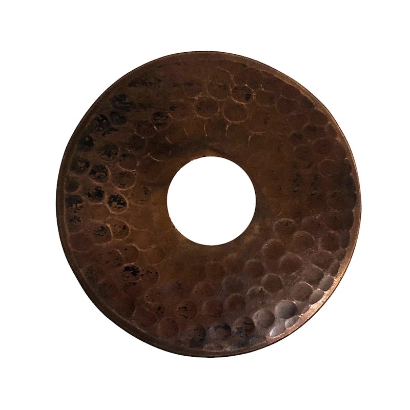 Hammered Copper 4-in Round Cylinder Pendant Light Shade in Oil Rubbed Bronze (SH-L700DB)
