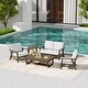 preview thumbnail 28 of 99, 5-Piece Teak Outdoor Conversation Set with Tables.