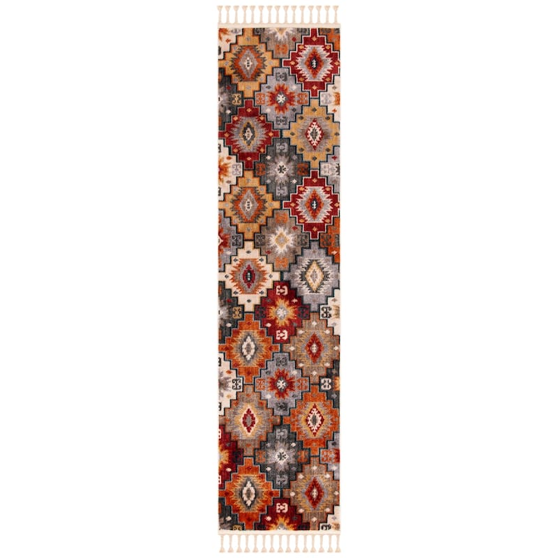 SAFAVIEH Farmhouse Palaghia Boho Tribal Polyester Rug