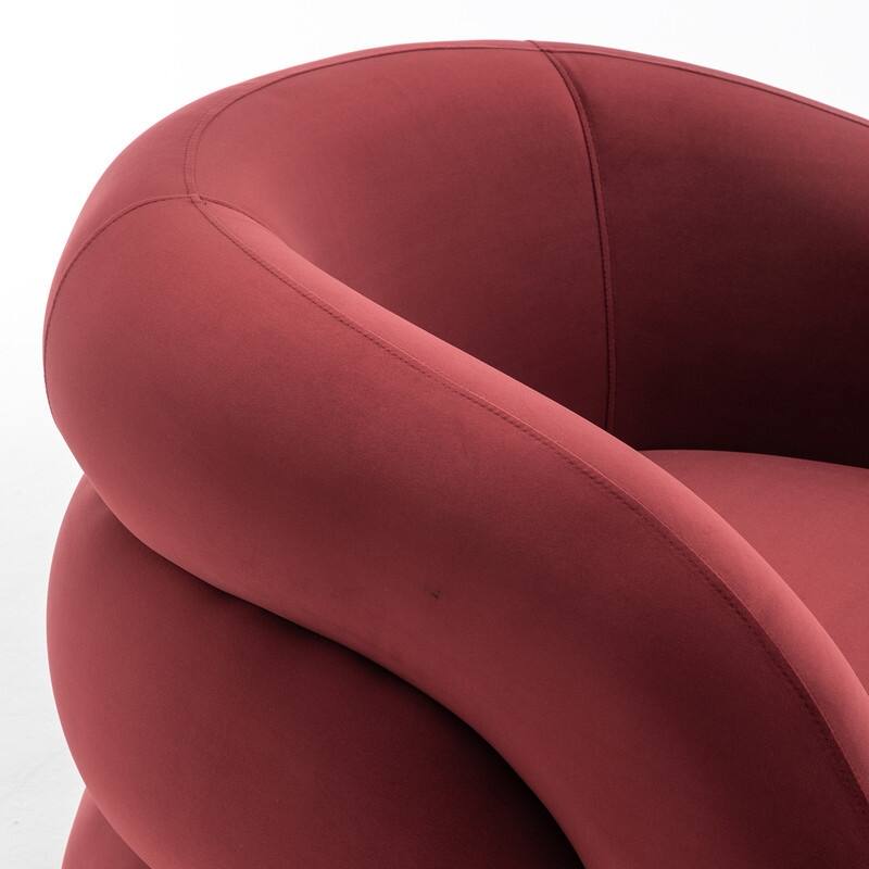 SEYNAR Modern Glam Velvet 360 Degree Swivel Accent Armchair with Tufted Back Set of 2