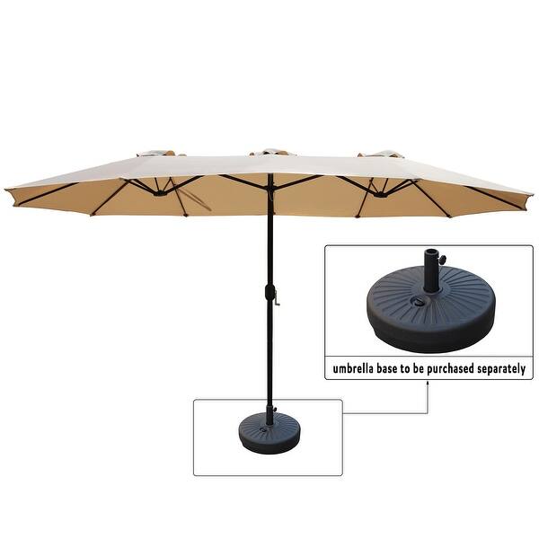 Shop Black Friday Deals On Morigio 15x9 Foot Rectangular Outdoor Patio Umbrella By Havenside Home Overstock 30701799