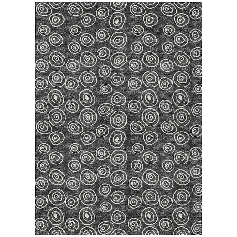 HomeRoots Geometric Transitional Rectangle Outdoor Rug