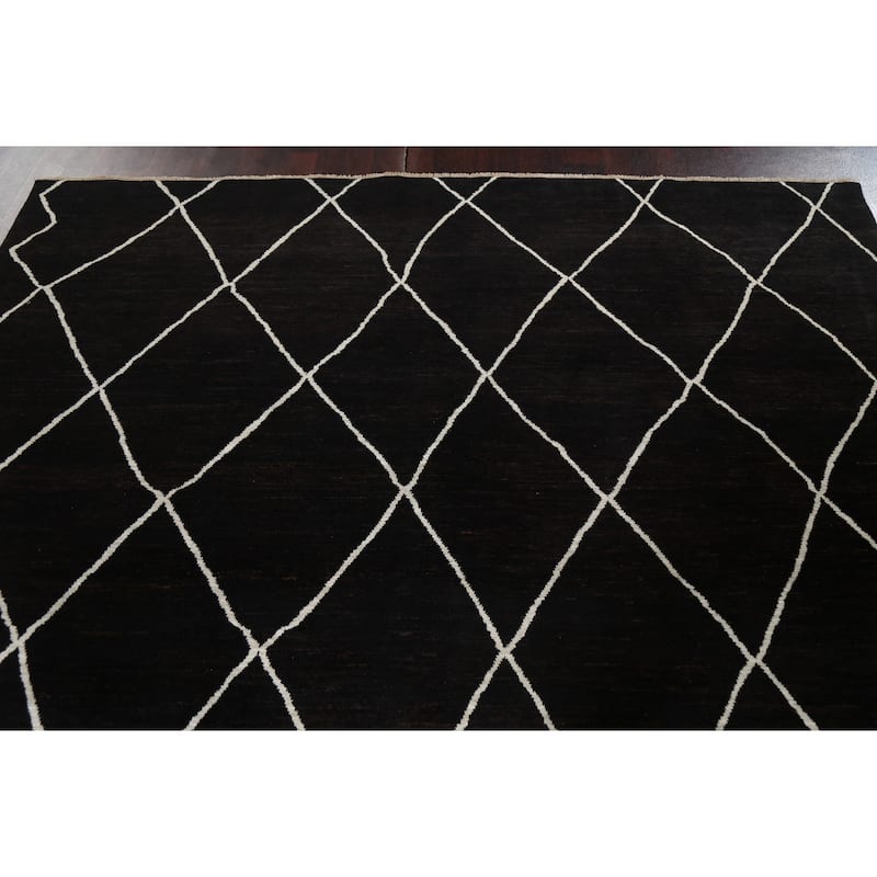 Vegetable Dye Moroccan Oriental Living Room Area Rug Wool Hand-knotted - 7'7" x 9'9"