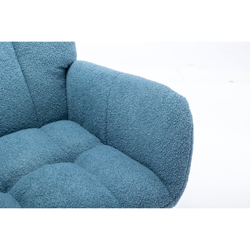 Fleece Fabric Rocking Chair with Pocket