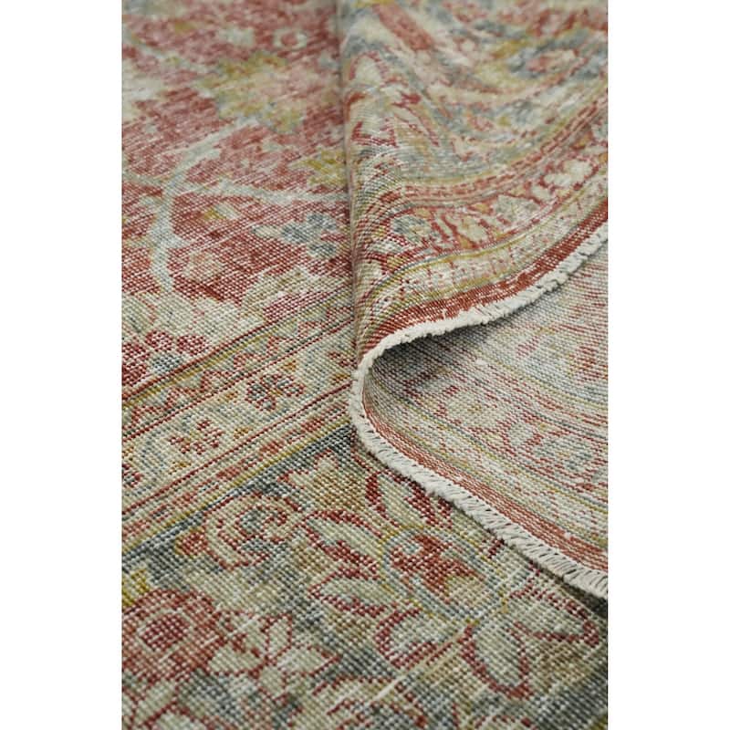 Hand Knotted Oriental 100% Wool Carpet Traditional All-Over Oranges & Rust Sultanabad (Ziegler) Area Rug - 12' 9'' X 9' 5''