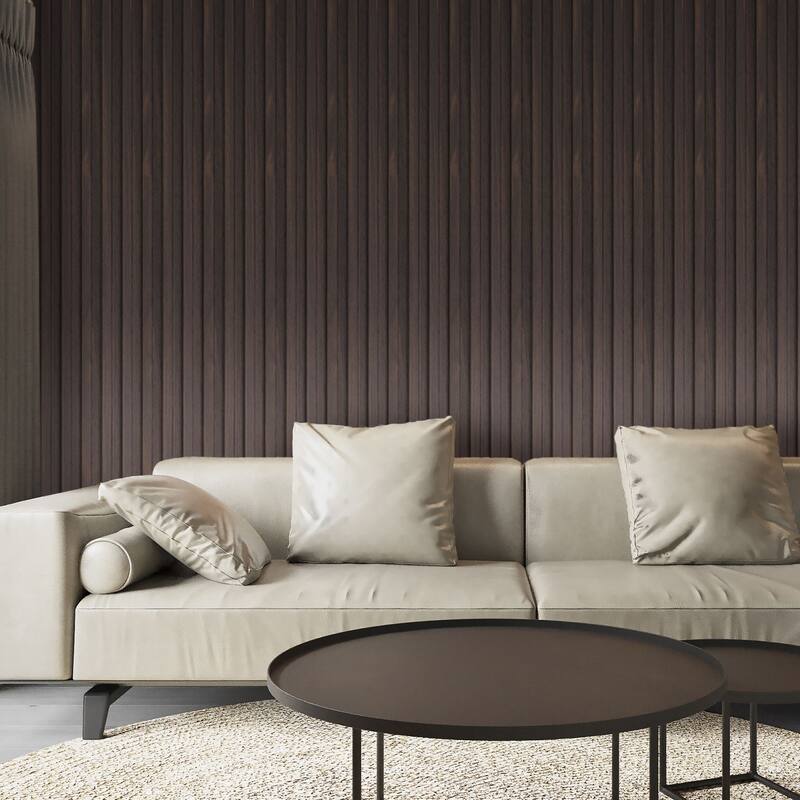 Art3d 96'' x 6'' Slat Wall Panel,WPC Acoustic Wall Paneling, 8pcs,32 sqft
