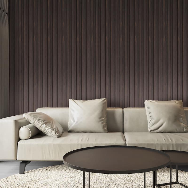 Art3d 96'' x 6'' Slat Wall Panels,WPC Acoustic Wall Paneling, 8pcs,32 sqft