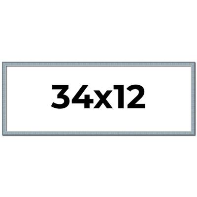34x12 Frame Rustic Sky Blue Solid Wood Picture Frame | 0.75 Inch