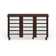 preview thumbnail 3 of 4, Porch & Den Harold Martin Brown/ White 3-door Shoe Cabinet