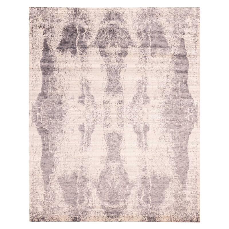 ECARPETGALLERY Hand Loomed Elysian Beige, Dark Grey Rug - 8'0 x 9'10