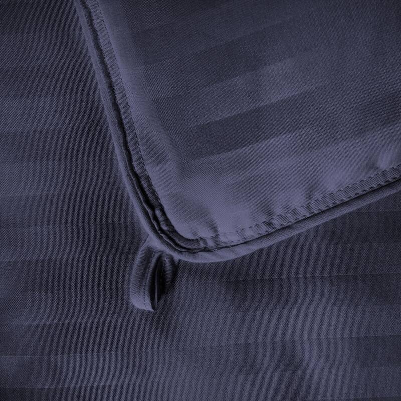 Superior 1 cm Striped Brushed Microfiber Reversible Down Alternative Comforter