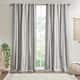 INK+IVY Imani Cotton Printed Window Panel with Chenille Stripe and Lining - 84" Panel - Gray