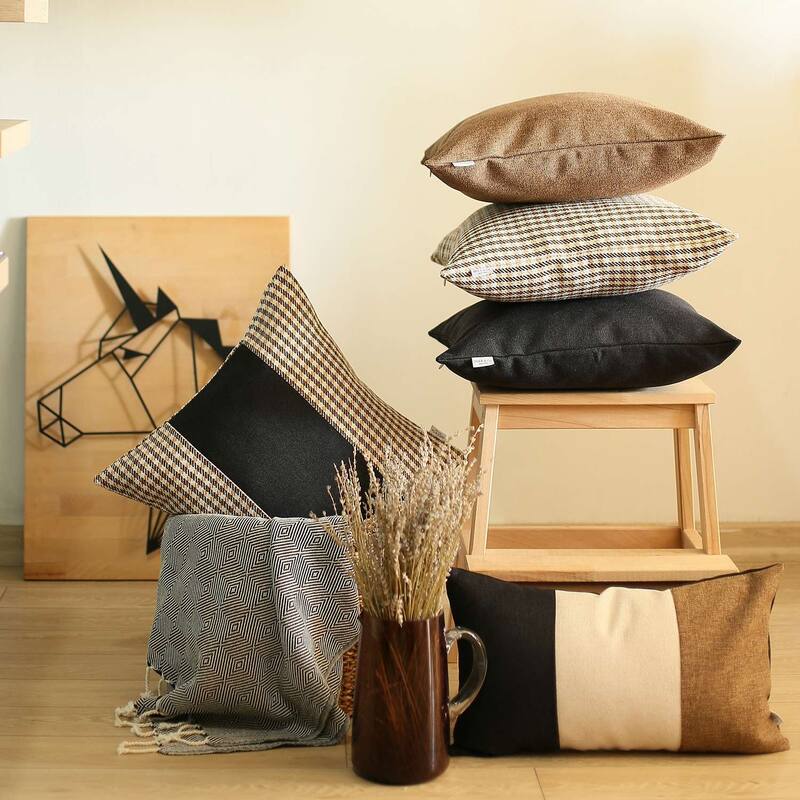 Boho-Chic Decorative Houndstooth Jacquard Pillow Covers