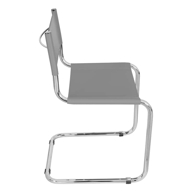 Breuer Chair Company Mart Stam Cantilever Side Chair w/ Chrome Frame (Various Bonded Leather Colors)