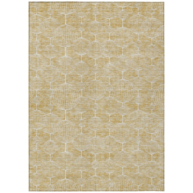HomeRoots Geometric Transitional Rectangle Outdoor Rug