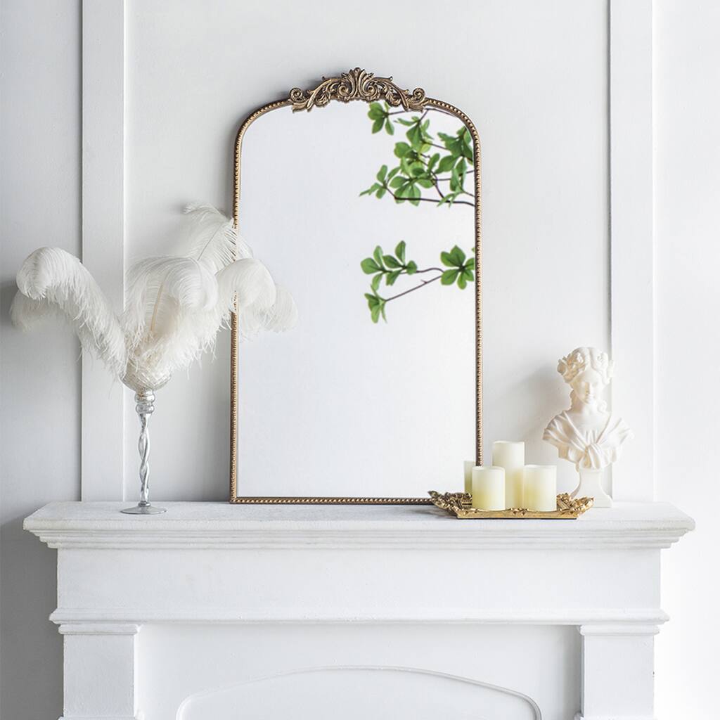 CUSchoice Classic Design Mirror with and Baroque Inspired Frame for Bathroom