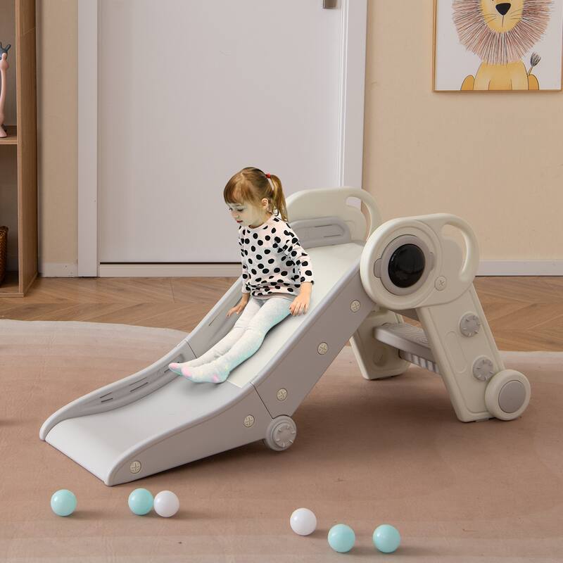 HDPE Kids Slide Climber 2-in-1 Foldable Indoor Playset - 45" x 49" x 21"