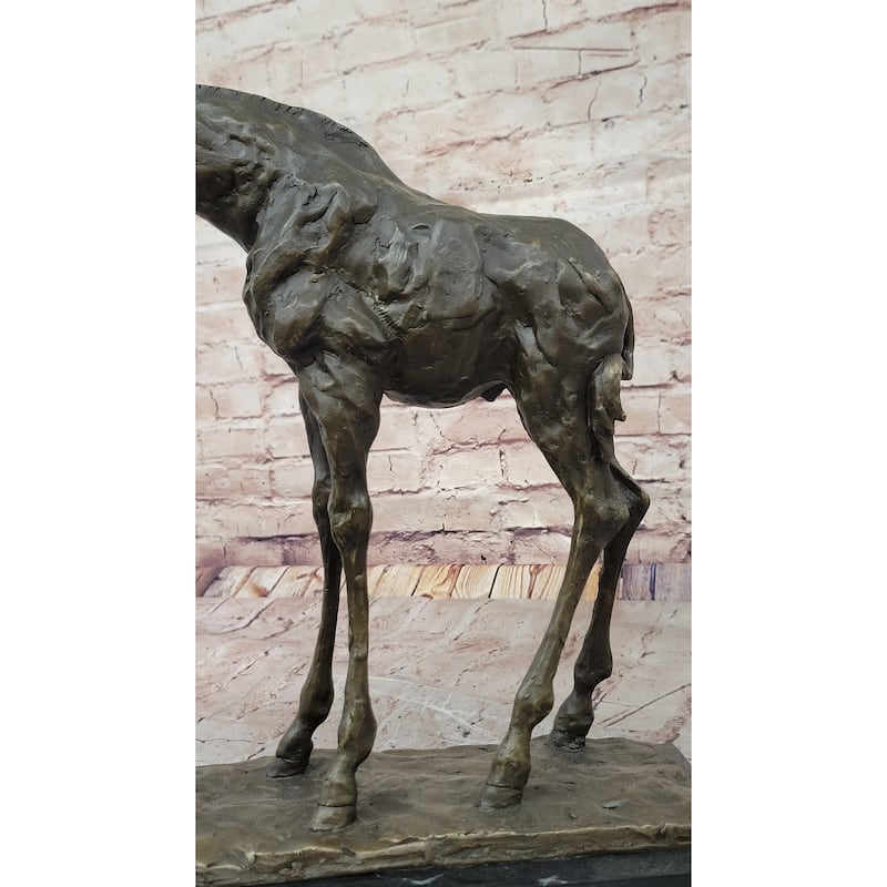 Milo Giraffe Bronze Sculpture – Graceful African-Inspired Art On Marble Base