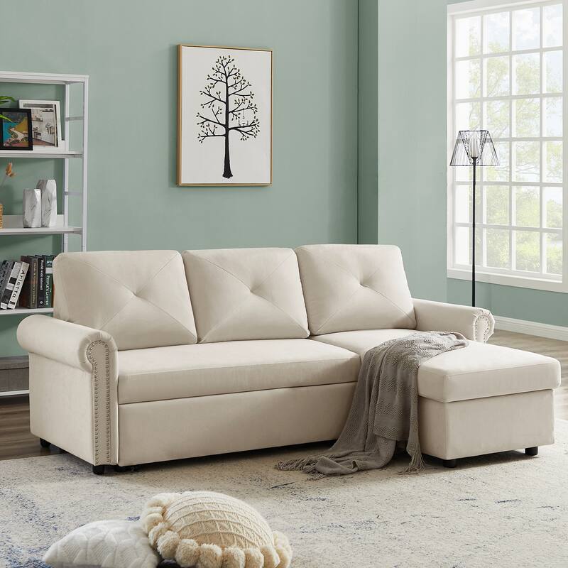 83" L-Shape Sectional Sofa with Storage Chaise
