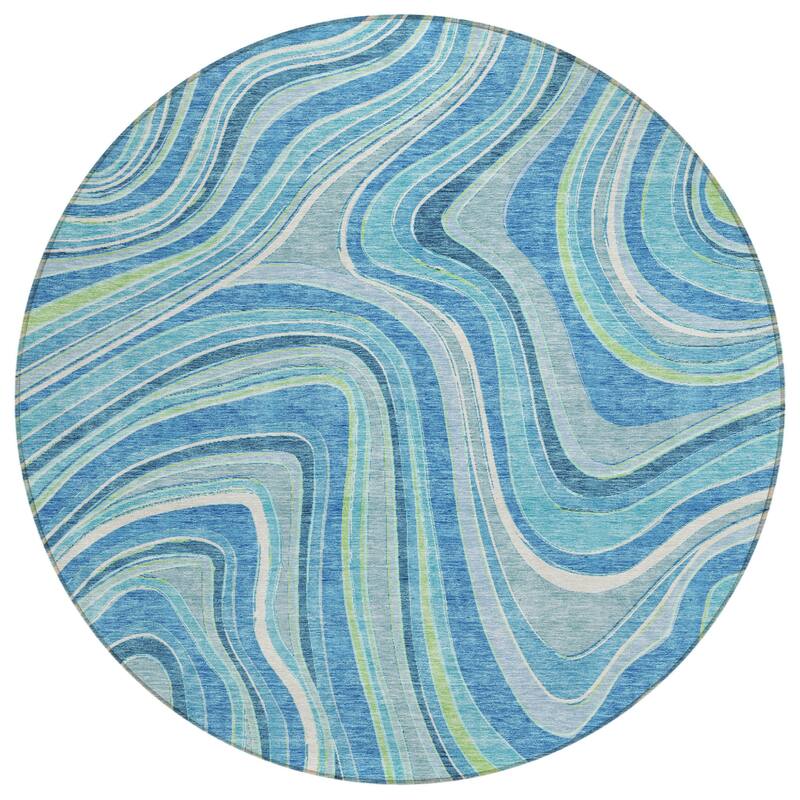 HomeRoots Abstract Transitional Rectangle Outdoor Rug